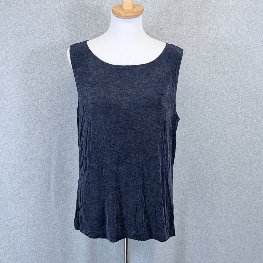 Chico’s Women’s Size 3 XL Navy Blue Sleeveless Stretch Swing Tank Top